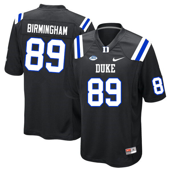 Men #89 Mark Birmingham Duke Blue Devils College Football Jerseys Sale-Black